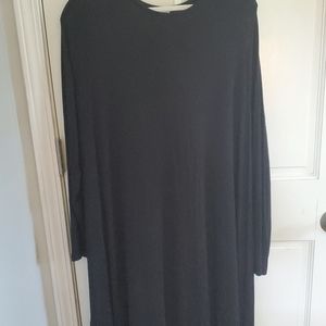 Old Navy Black Long Sleeve Swing Dress